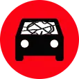 Broken Windshield Icon